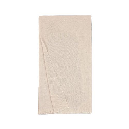 贴梗海棠极轻的羊绒丝绸磨损的边缘在米色的围巾