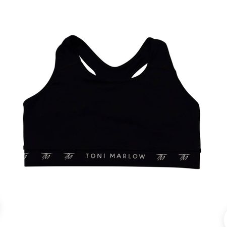 托尼·马洛黑色racerback休息室胸罩的照片