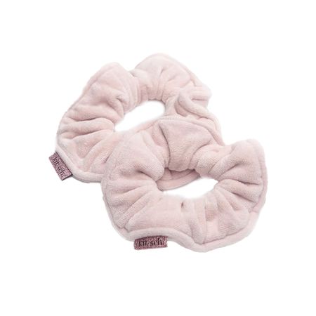 两个粉色超细纤维毛巾发圈