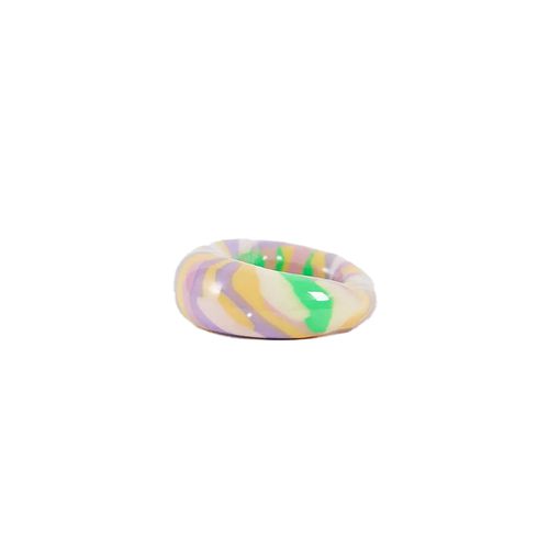 ASOS设计彩色大理石橡胶圆顶环
