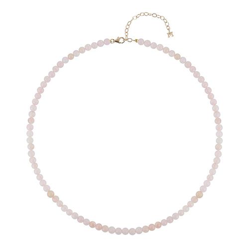 玫瑰石英串珠颈链(595美元)