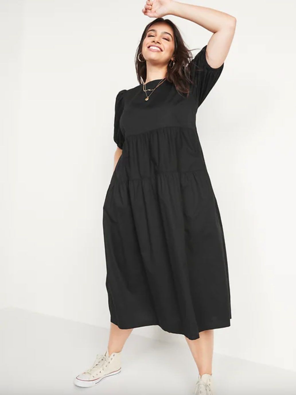 old-navy-puff-sleeve-all-day-midi-dress