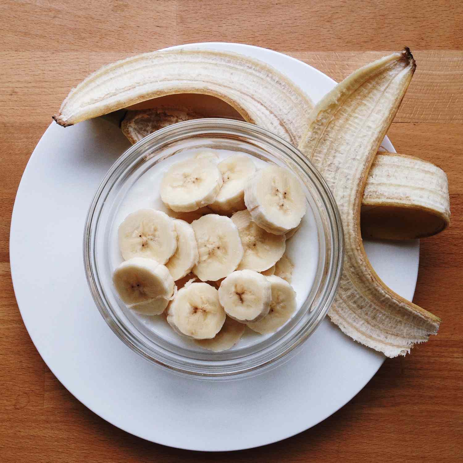 香蕉片在一个碗里