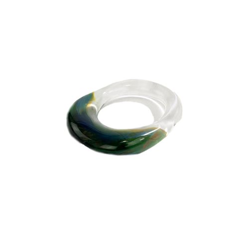 简·达斯堡绿色透明玻璃圆顶戒指