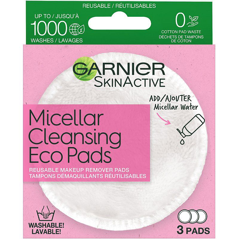 卡尼尔皮肤活性胶束清洁生态垫，可重复使用，3包