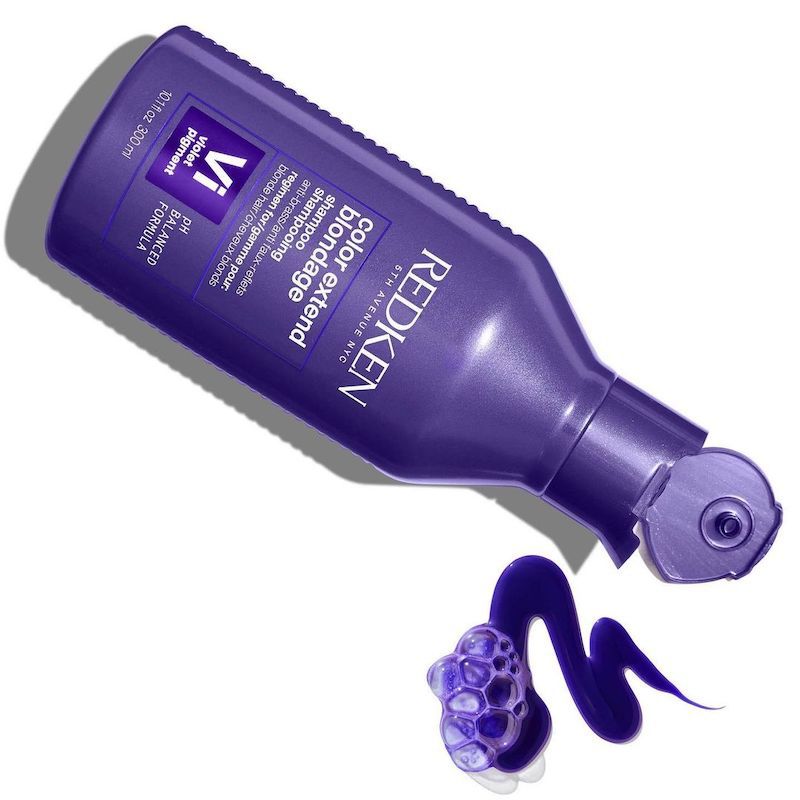 红肯紫色洗发水瓶和配方