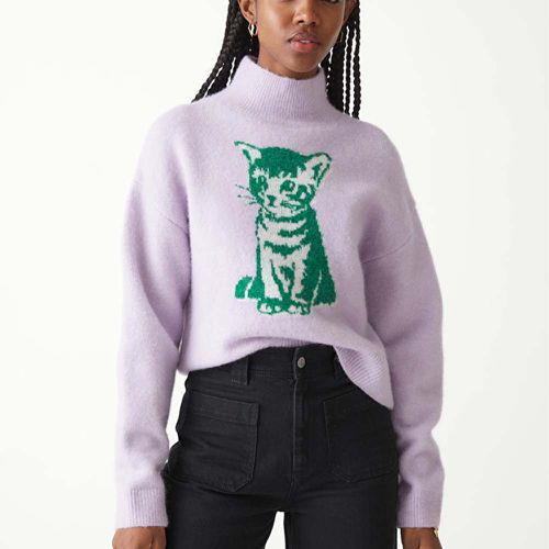 提花针织猫毛衣(119美元)