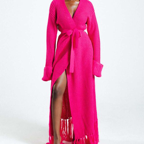 粉色Miya针织开衫连衣裙($269)