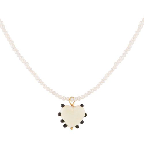 Milagros心脏&珍珠项链(138美元)