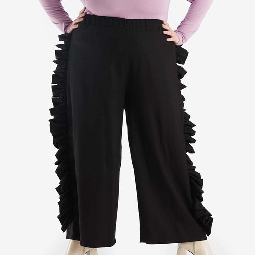 “Marta”黑色天丝长裤(133美元)